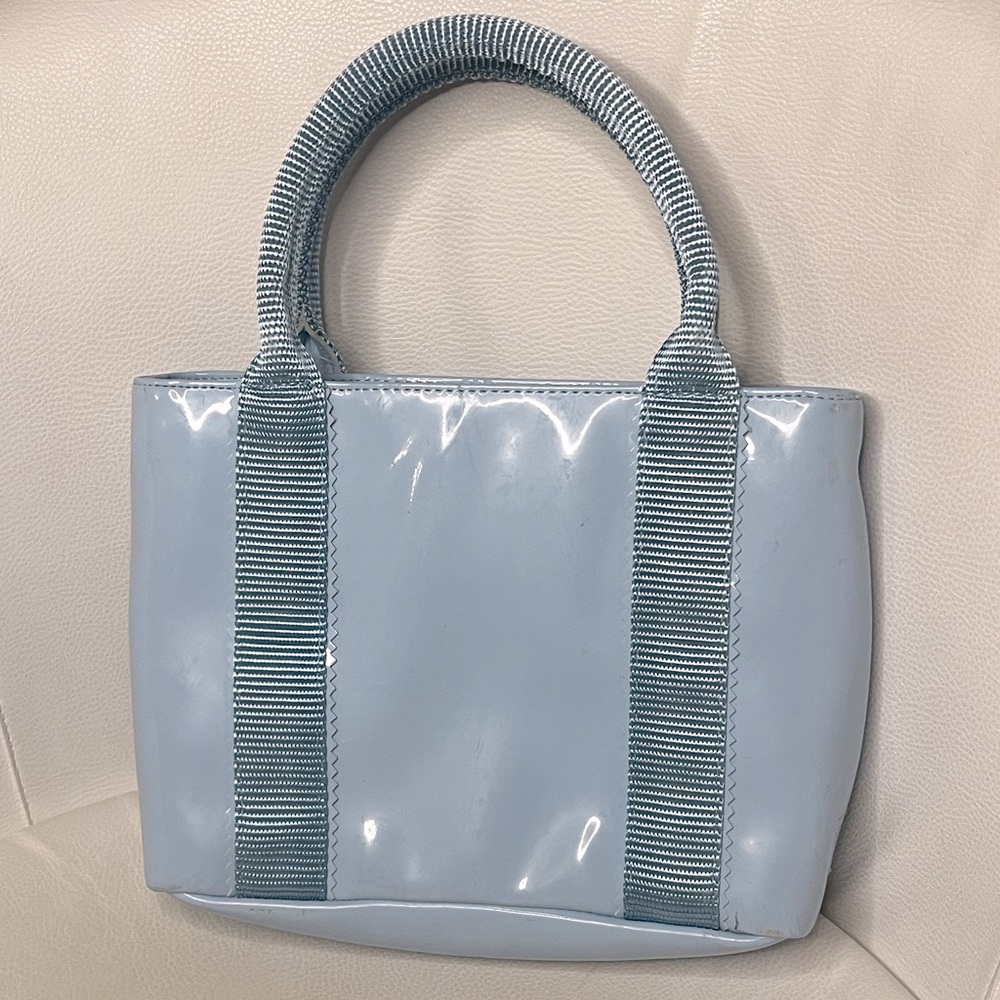 90s baby blue Esprit Polly Pocket Rubber Mini Tote